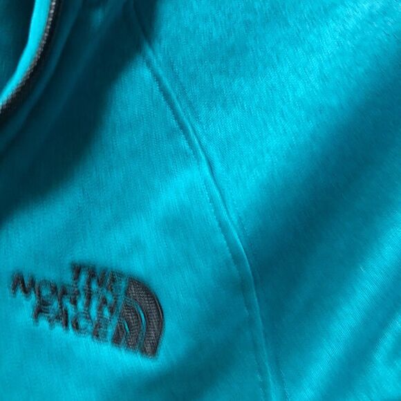 NO offers the north face jacket medium m teal blue green thin hooded pockets 1 - Picture 9 of 12